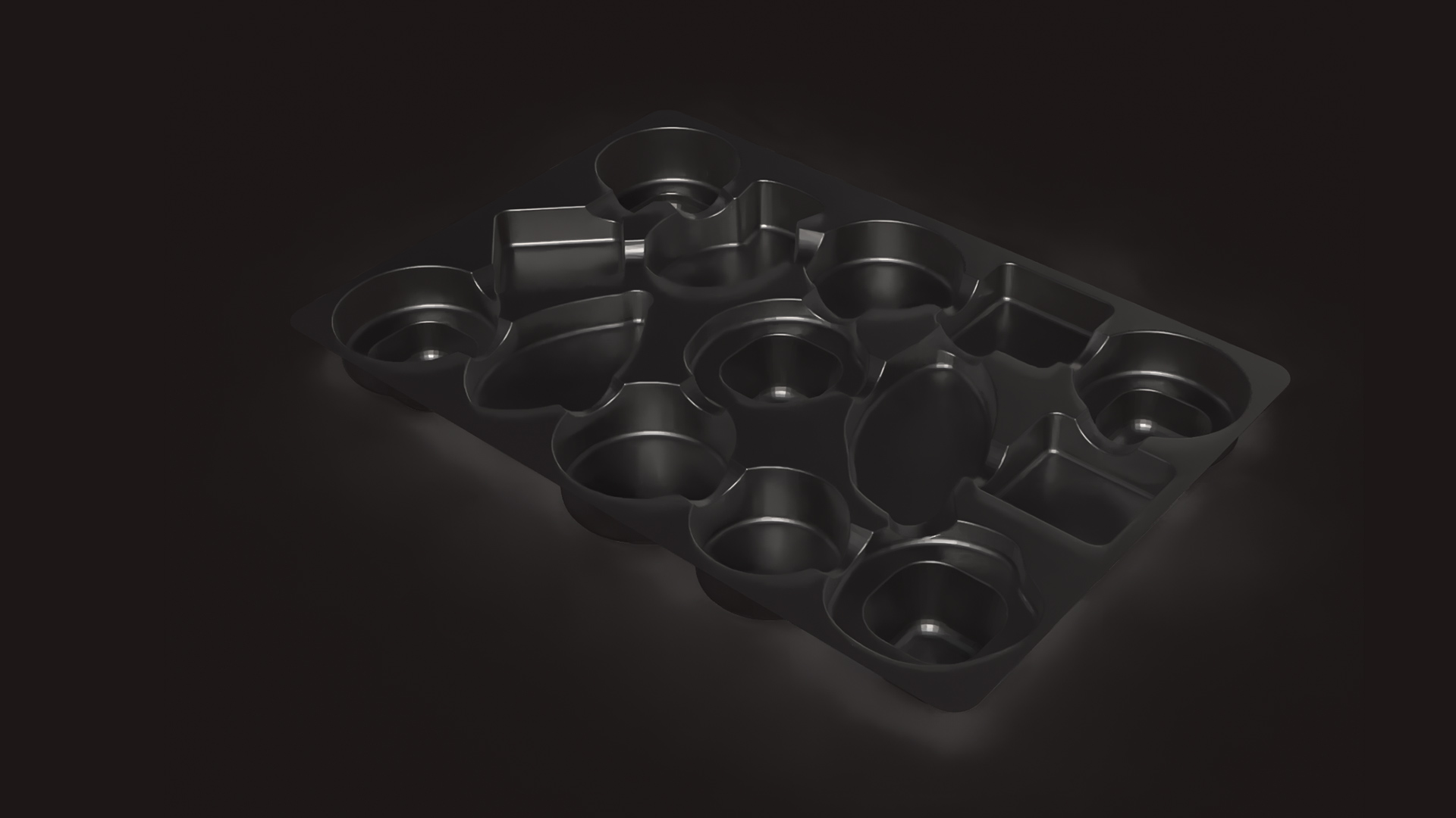 Luxury chocolate packaging: food-grade plastic blisters and custom cardboard gift boxes